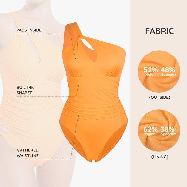 Elena One Shoulder Ruched Support Swimsuit