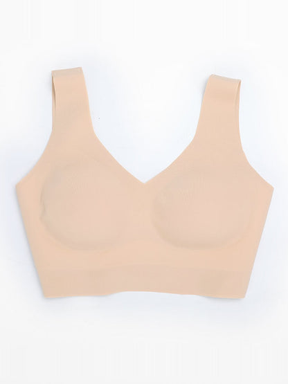Isabella V-Neck Seamless Bust Support Bra