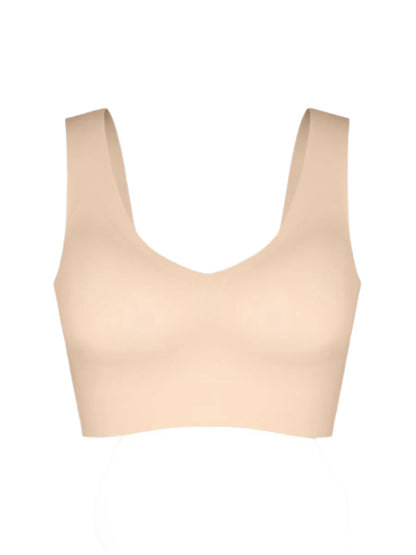 Isabella V-Neck Seamless Bust Support Bra