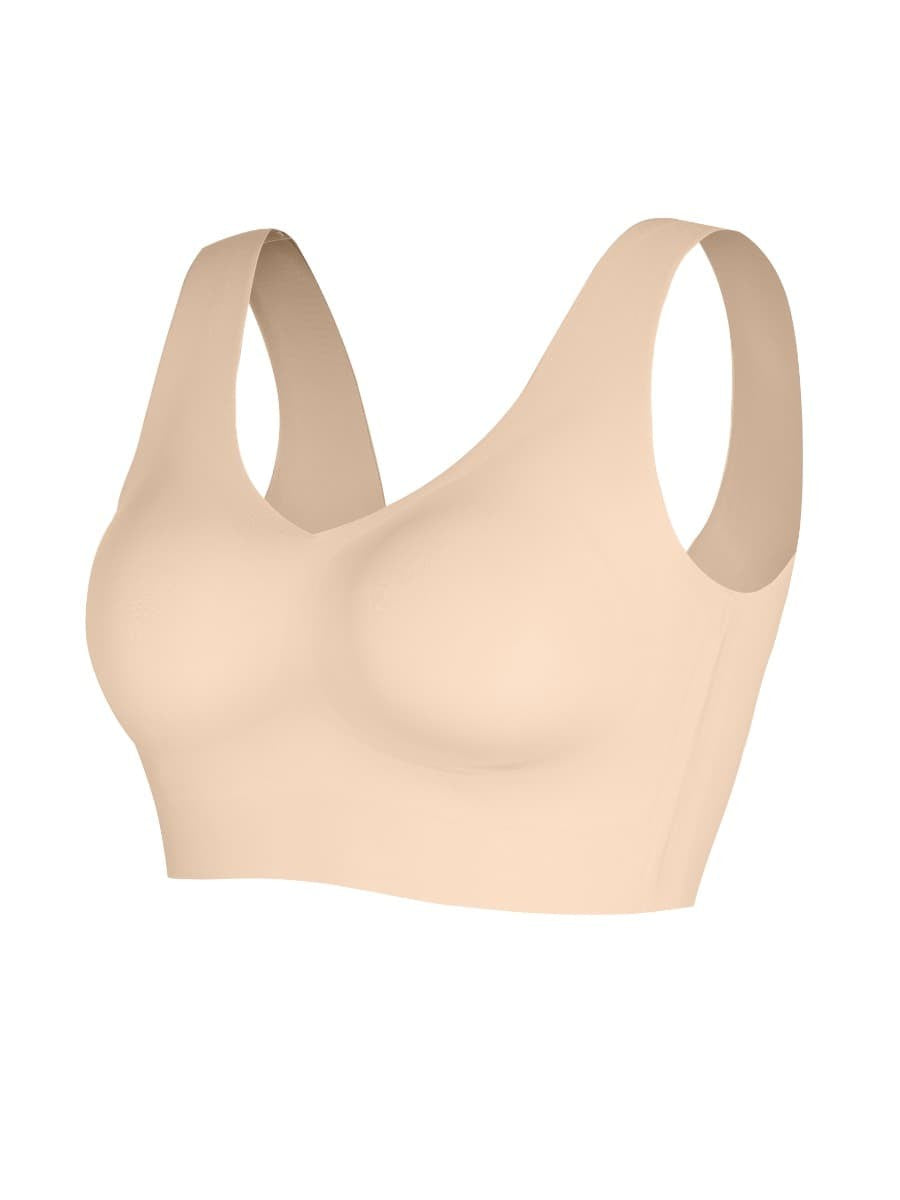 Isabella V-Neck Seamless Bust Support Bra