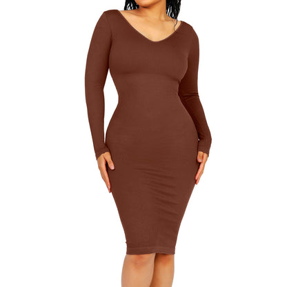 Blair Slimming V-neck Dress Seamless