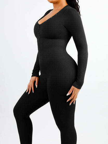 Rosalia Slimming V-Neck Stretch Jumpsuit