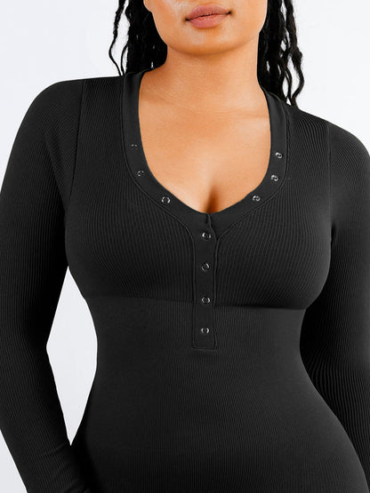 Rosalia Slimming V-Neck Stretch Jumpsuit