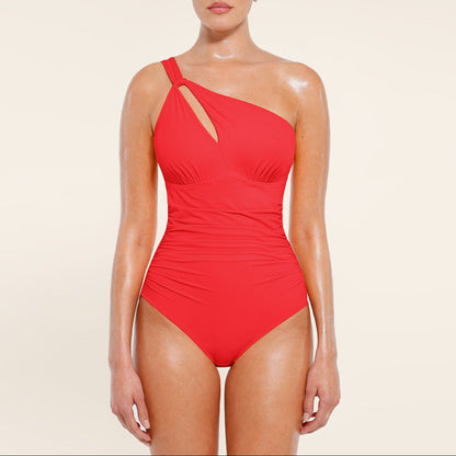 Elena One Shoulder Ruched Support Swimsuit