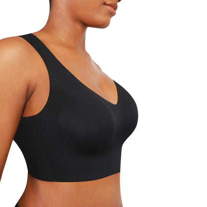 Isabella V-Neck Seamless Bust Support Bra
